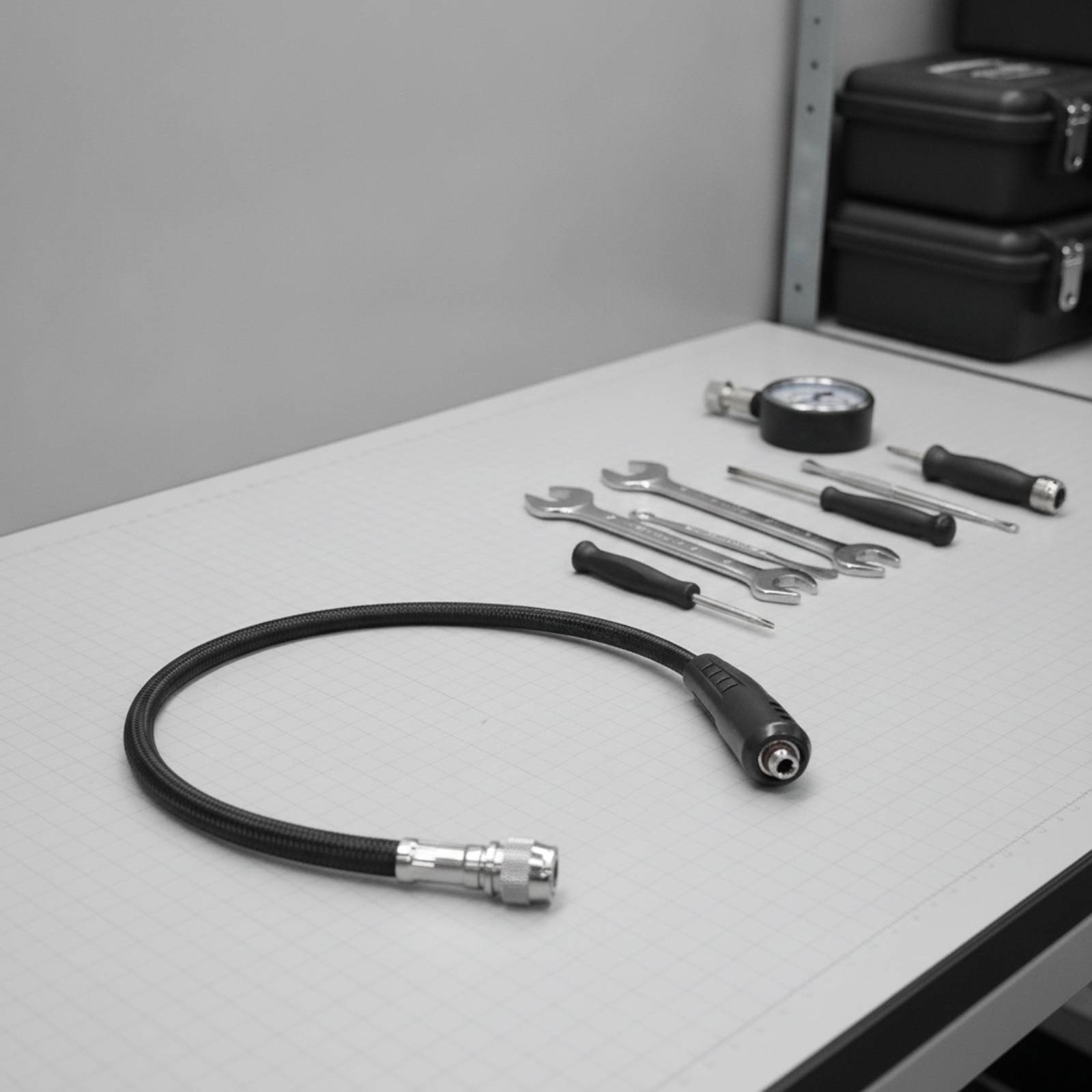 Flexible Hose Braided - สายยางเติมลม BCD สำหรับดำน้ำแบบสกูบา สายถักแบบยืดหยุ่นพร้อมปลอกป้องกัน ทนทาน ป้องกันการเกี่ยวขาด