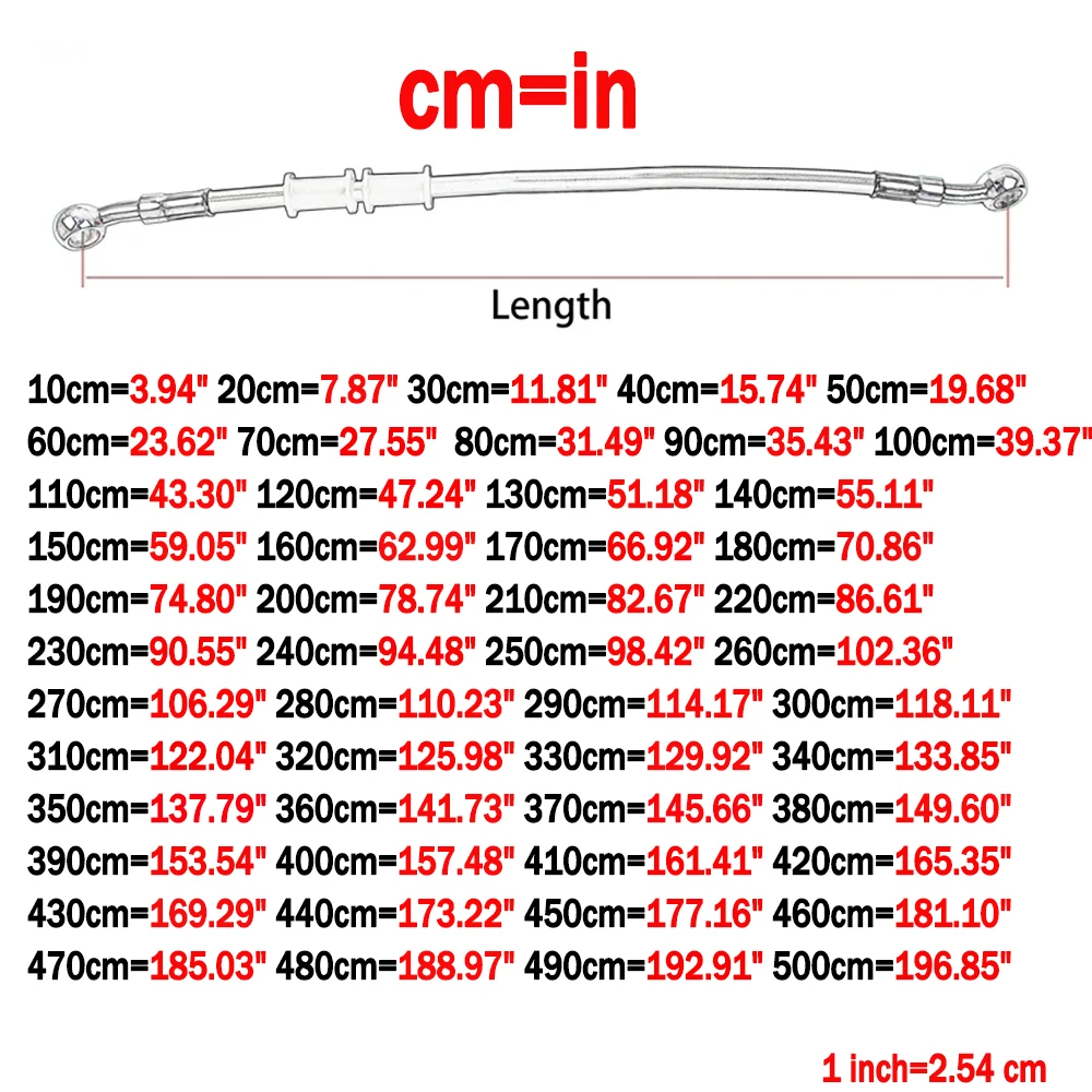 10 ซม.~ 500 ซม.รถจักรยานยนต์คล - Flexible Hose Braided บทวิจารณ์และราคา