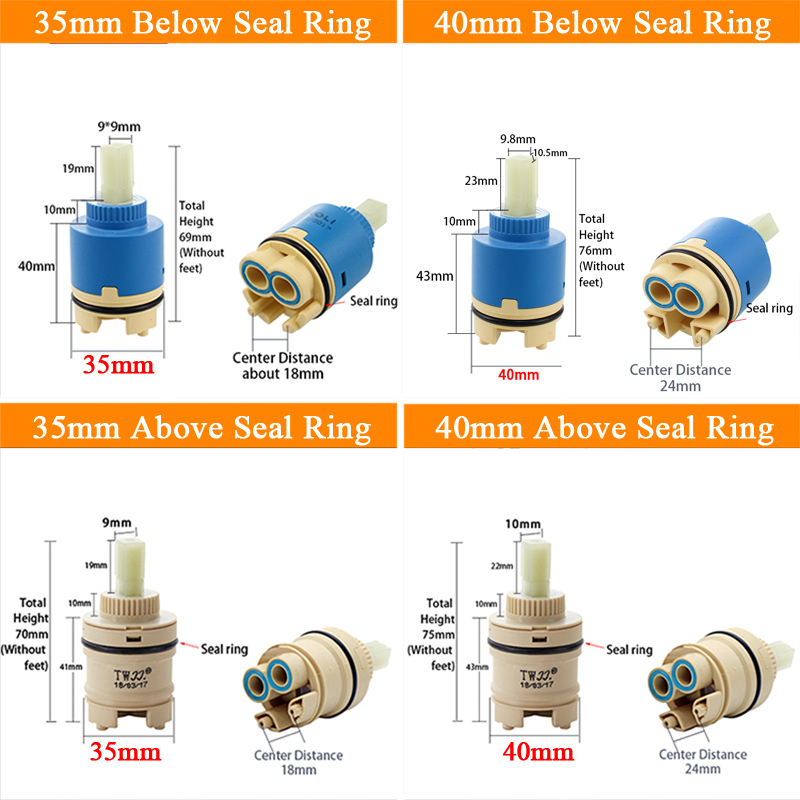 วาล์วผสมแบบกดเปิด-ปิด ขนาด 35  - Basin Mixer Cartridge บทวิจารณ์และราคา